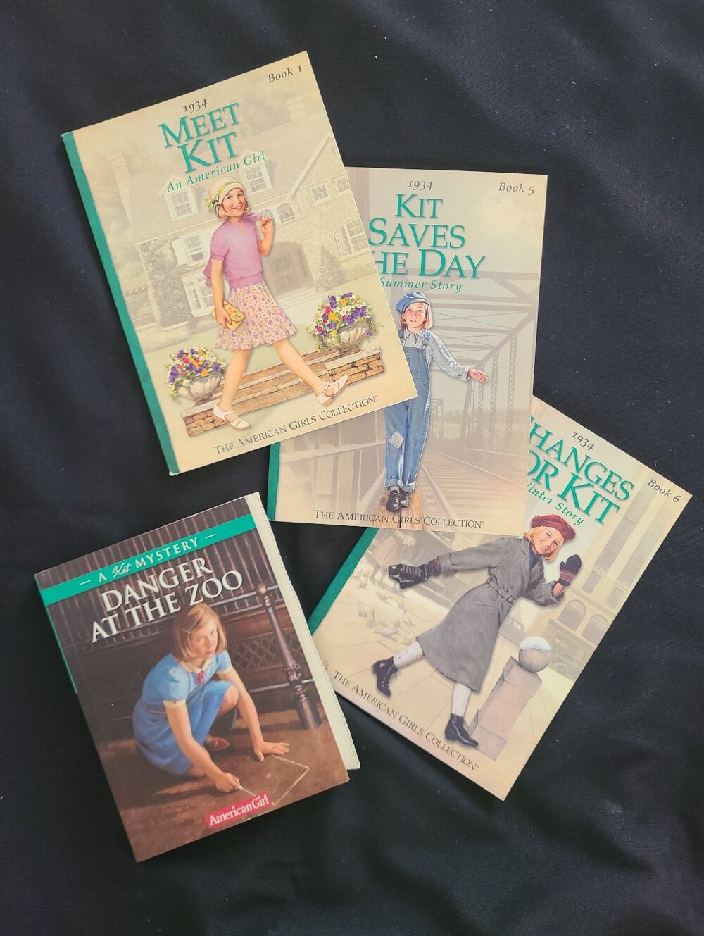 American Girls Collection "Kit" Trio Book 1, 5 & 6, Bonus "Mystery" Book